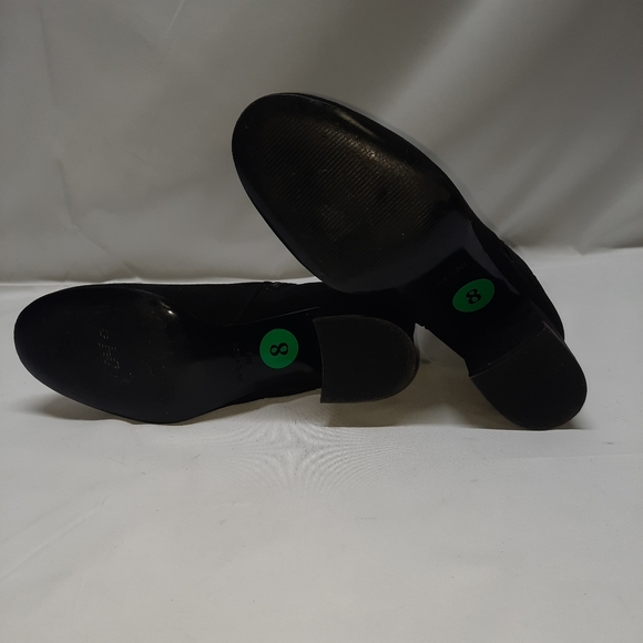 Nine West Block Heel Black Suede Zip ankle bootie size 8 - Picture 10 of 11